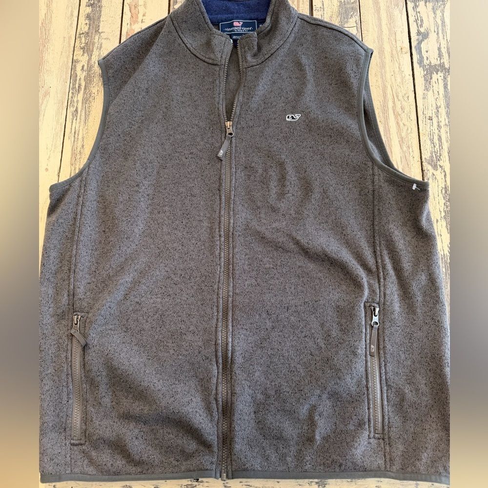 Vineyard Vines Men's Graphite Sweater Fleece Vest